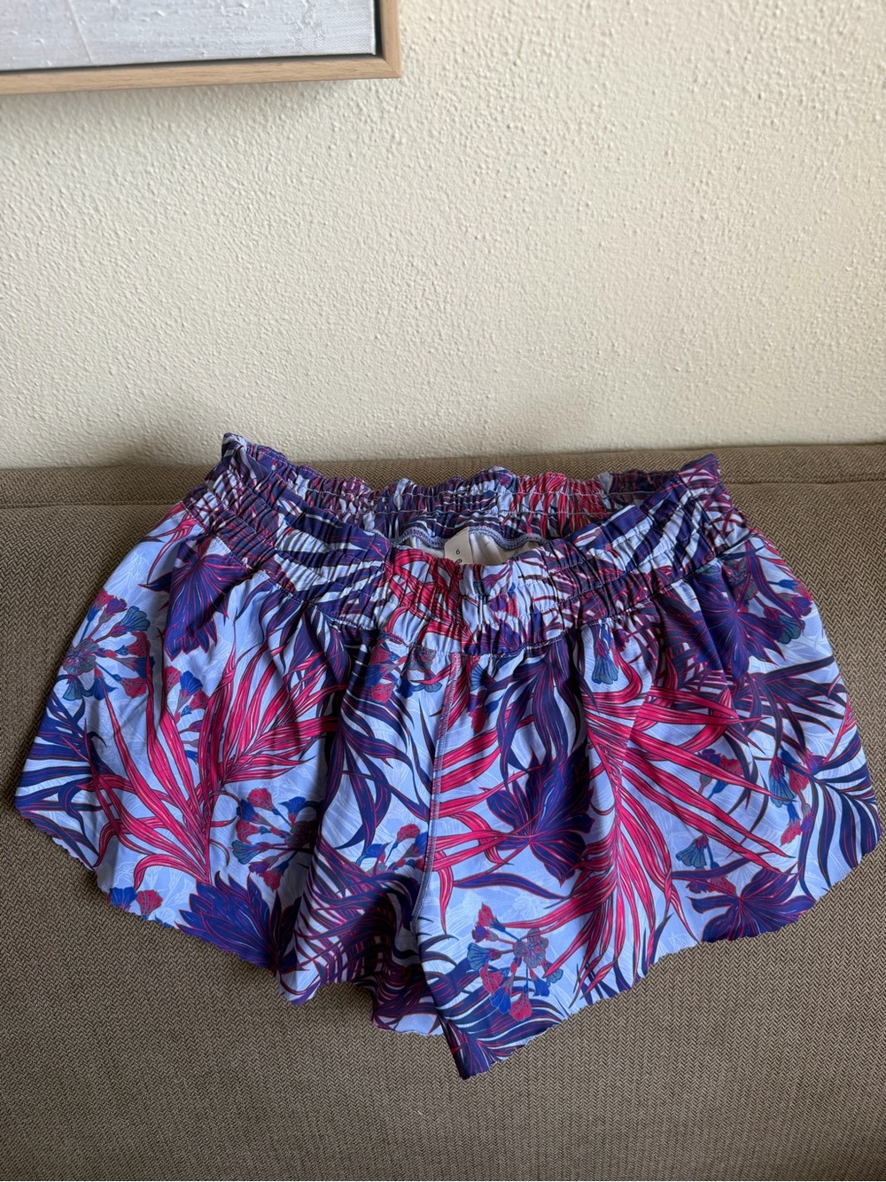 lululemon athletica Tropical Floral Athletic Shorts - Purple/Pink